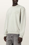 AllSaints Insignia Graphic Appliqué Cotton Sweatshirt