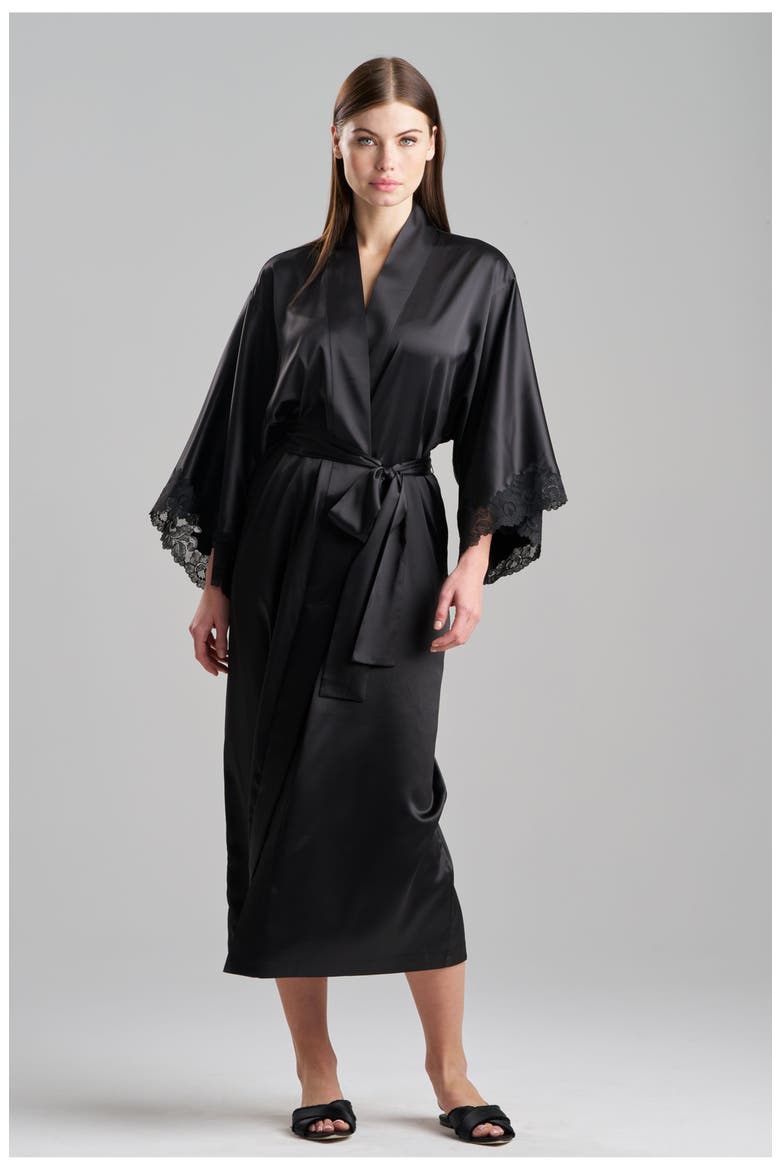 PEONY GLAMOUR Robe, Main, color, BLACK