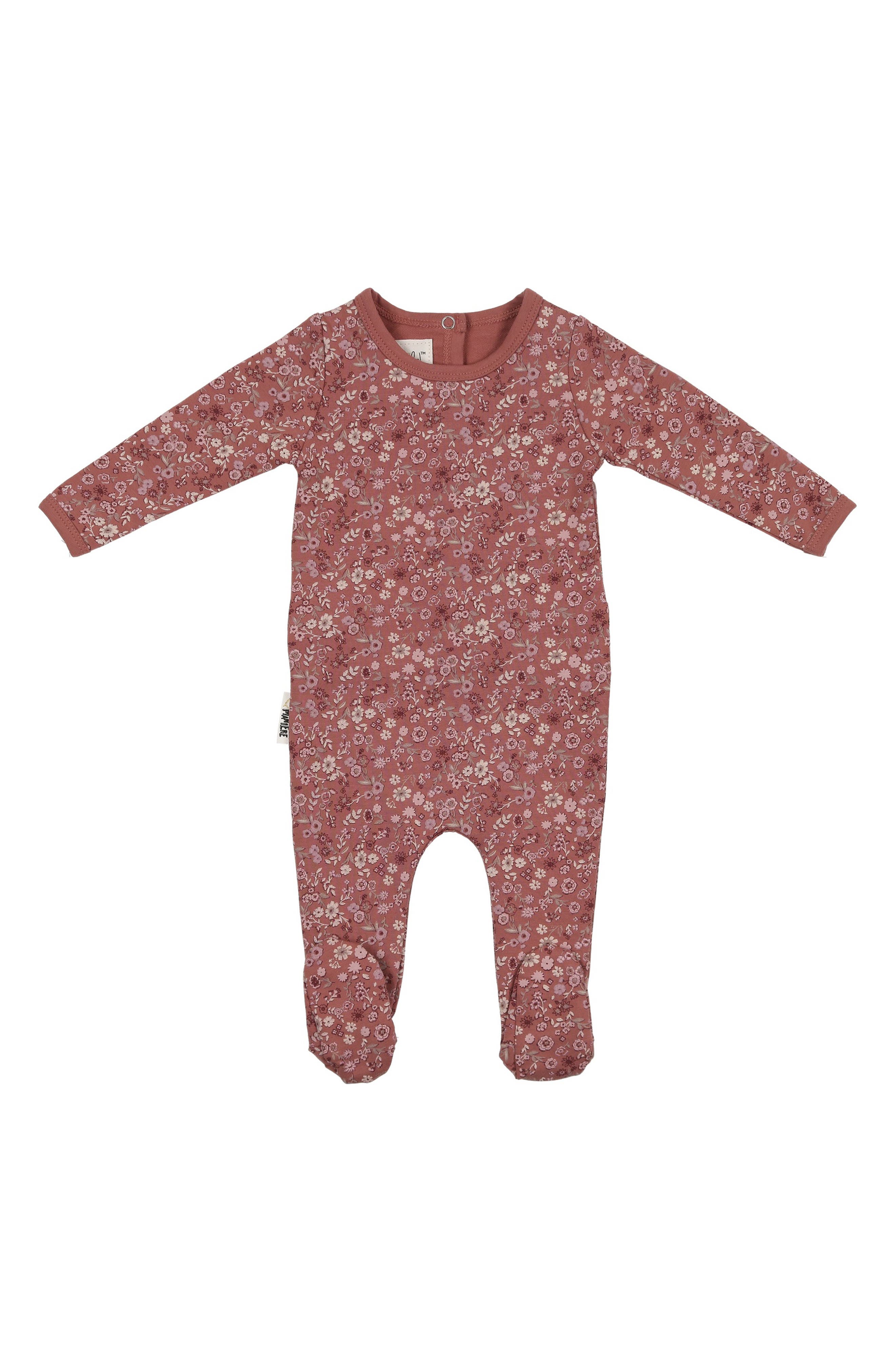Manière Elegant Floral Stretch Cotton Footie