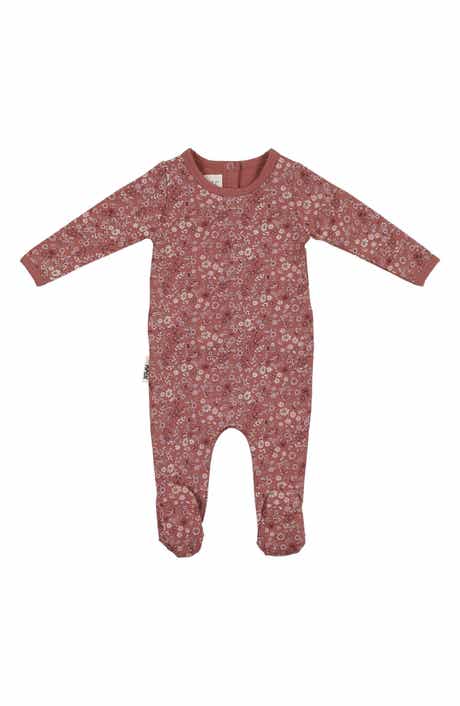 Manière Elegant Floral Stretch Cotton Footie