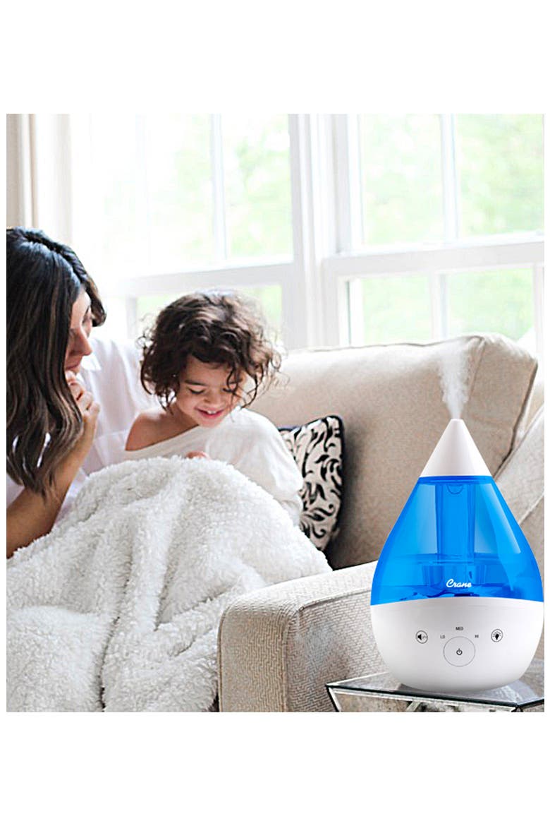 Drop 2.0 4-in-1 1-Gallon Cool Mist Humidifier, Alternate, color, BLUE/ WHITE