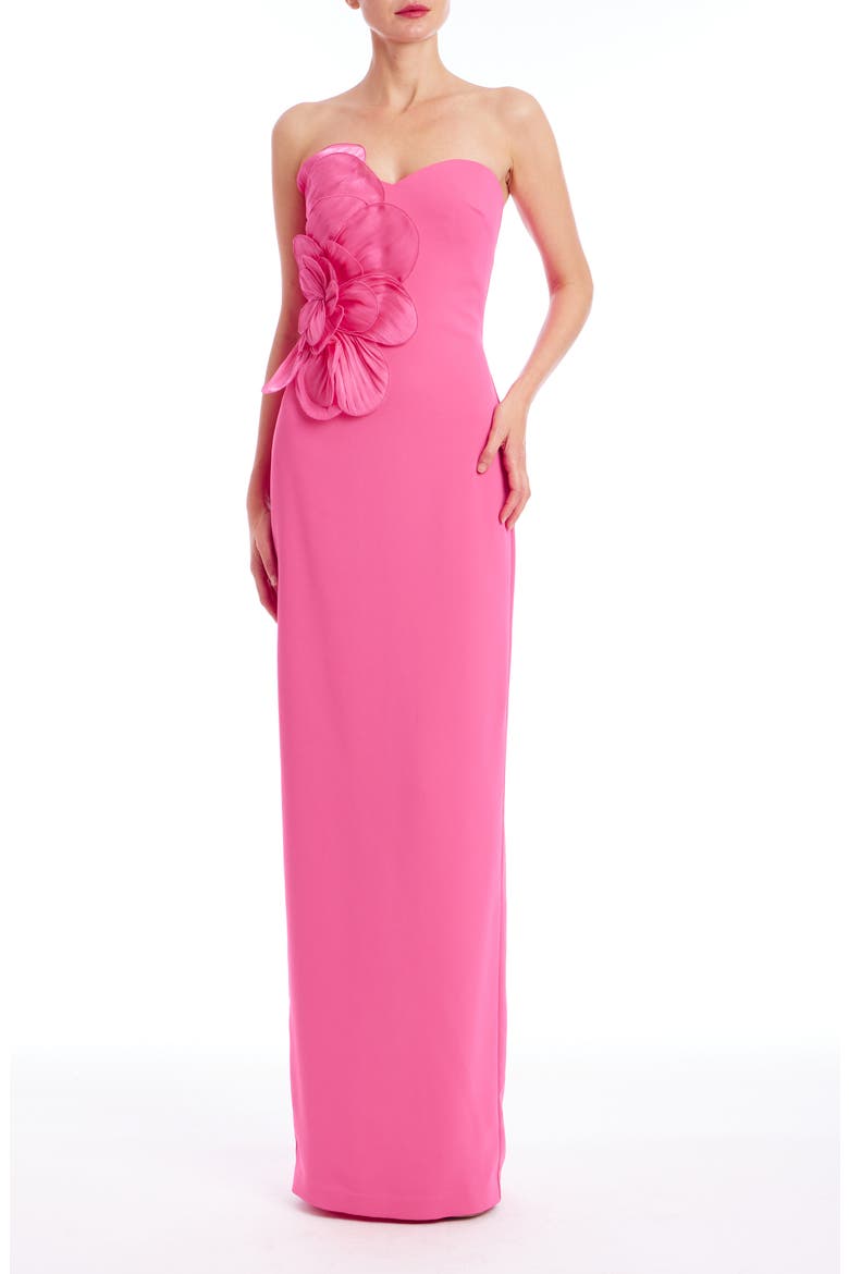 Strapless Evening Gown, Main, color, MAGENTA