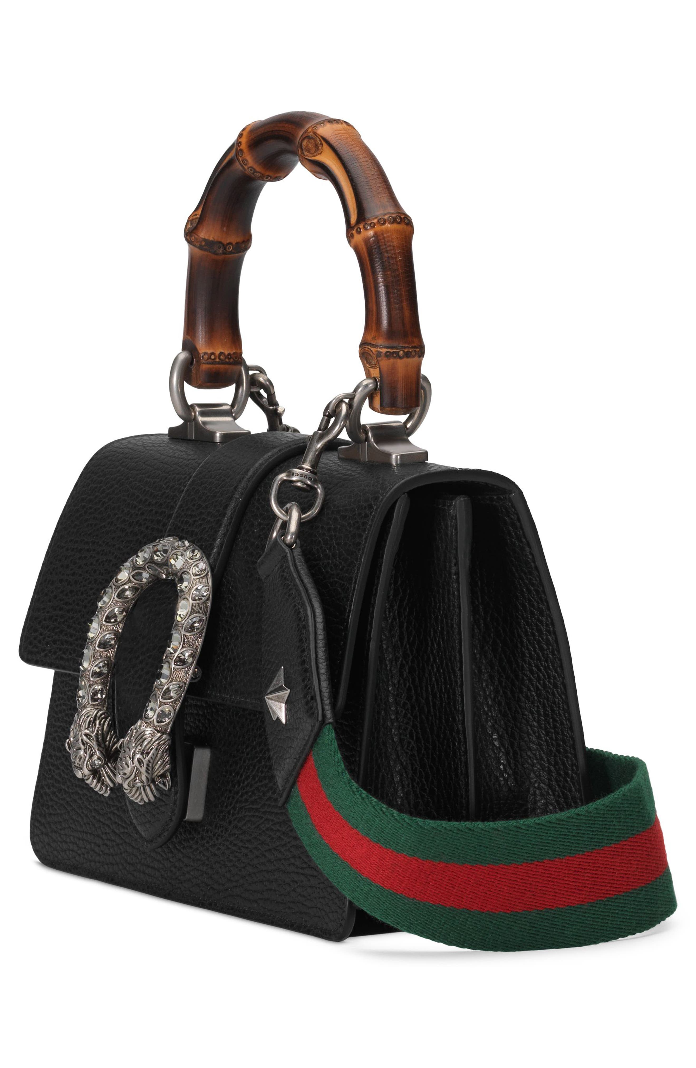 Gucci Mini Leather Satchel, Alternate, color, 