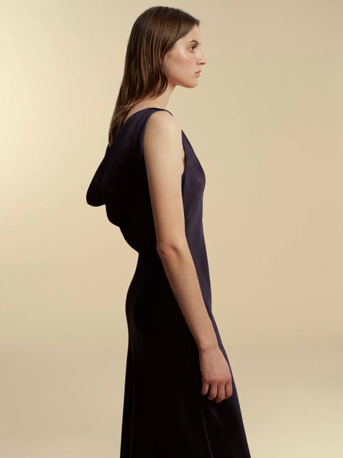 Marina Moscone High-rise Wide-leg Crepe Trousers In Navy