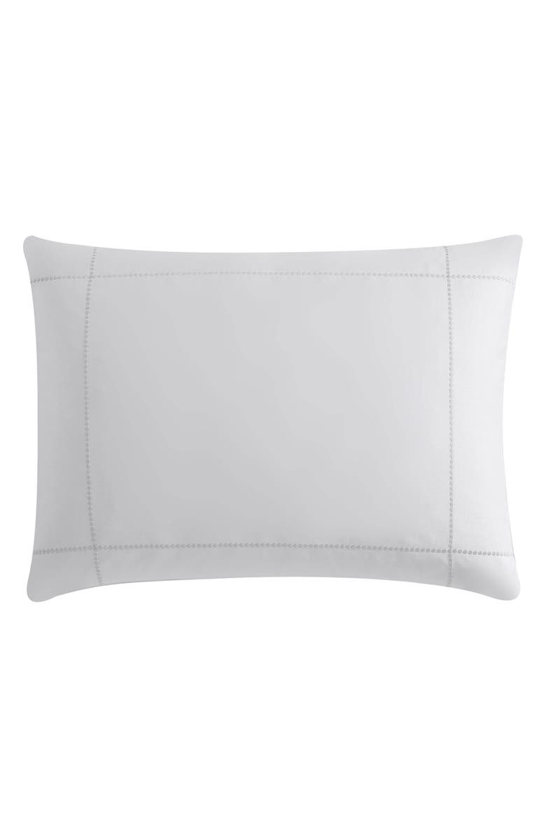 Vera Wang Simple Dot Cotton Sateen Duvet Cover Set, Alternate, color, Light Pastel Grey