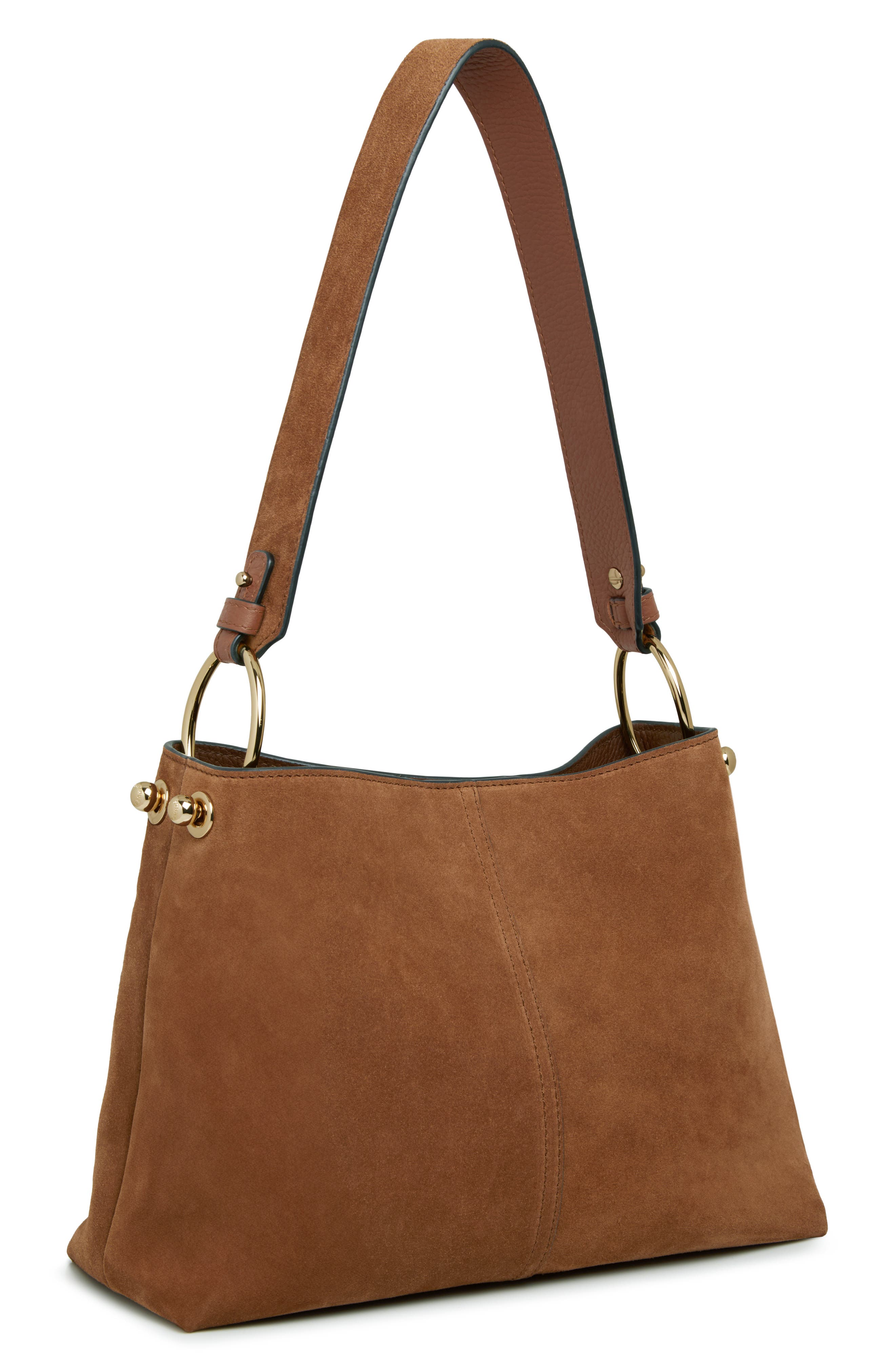 Strathberry Lana Suede Hobo Bag, Alternate, color, Tan