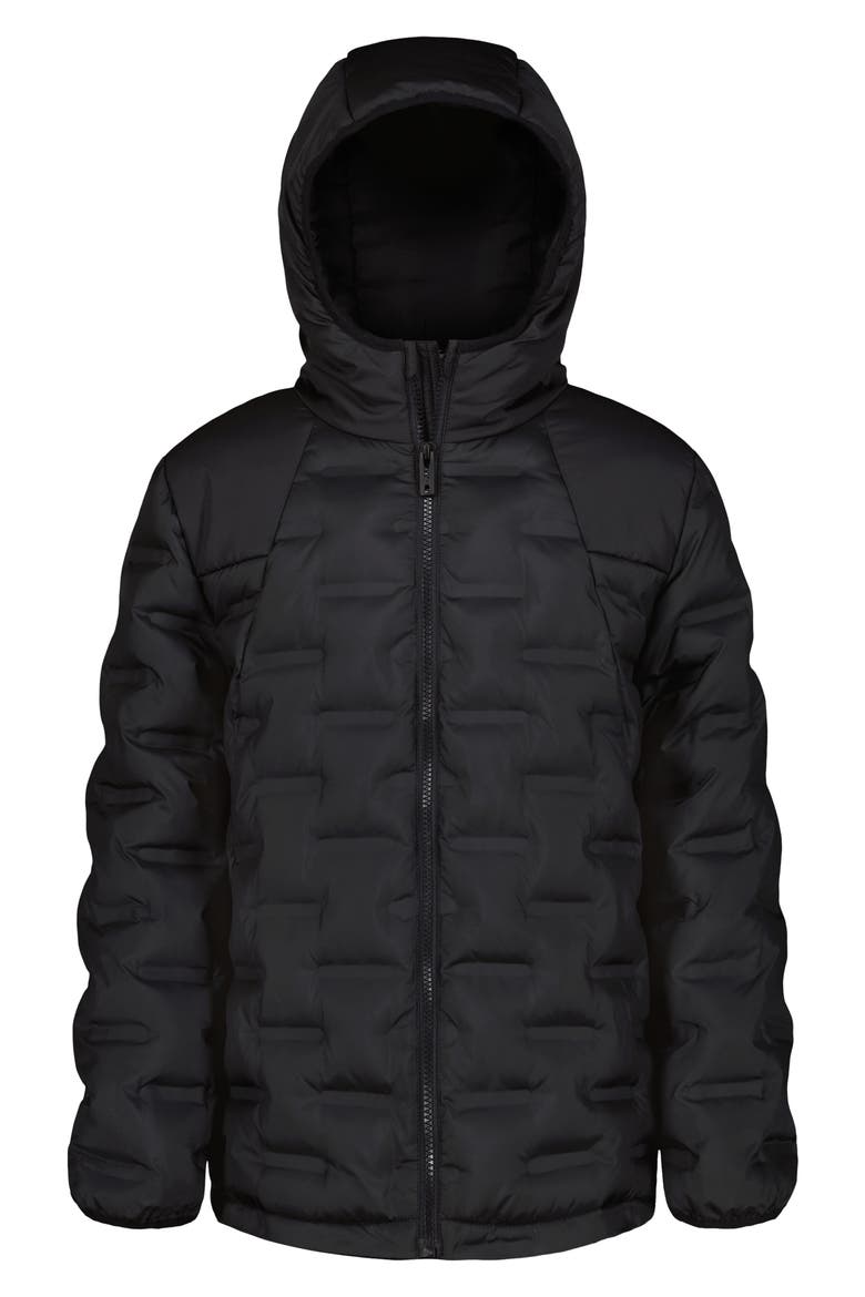 Kids' Bonded Quilt Puffer Jacket, Main, color, BLACK
