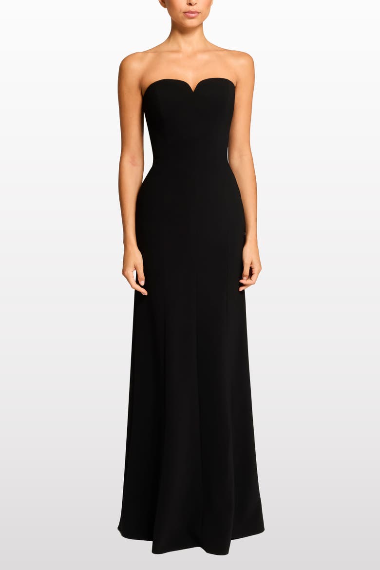 Lust Strapless Maxi Dress, Alternate, color, Liquorice