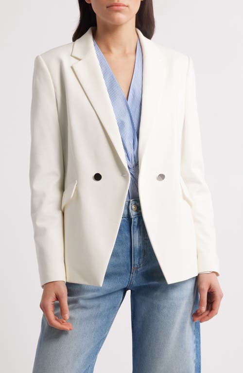 Hugo Boss Boss Jatawa3 Double Breasted Tweed Blazer In Soft Cream