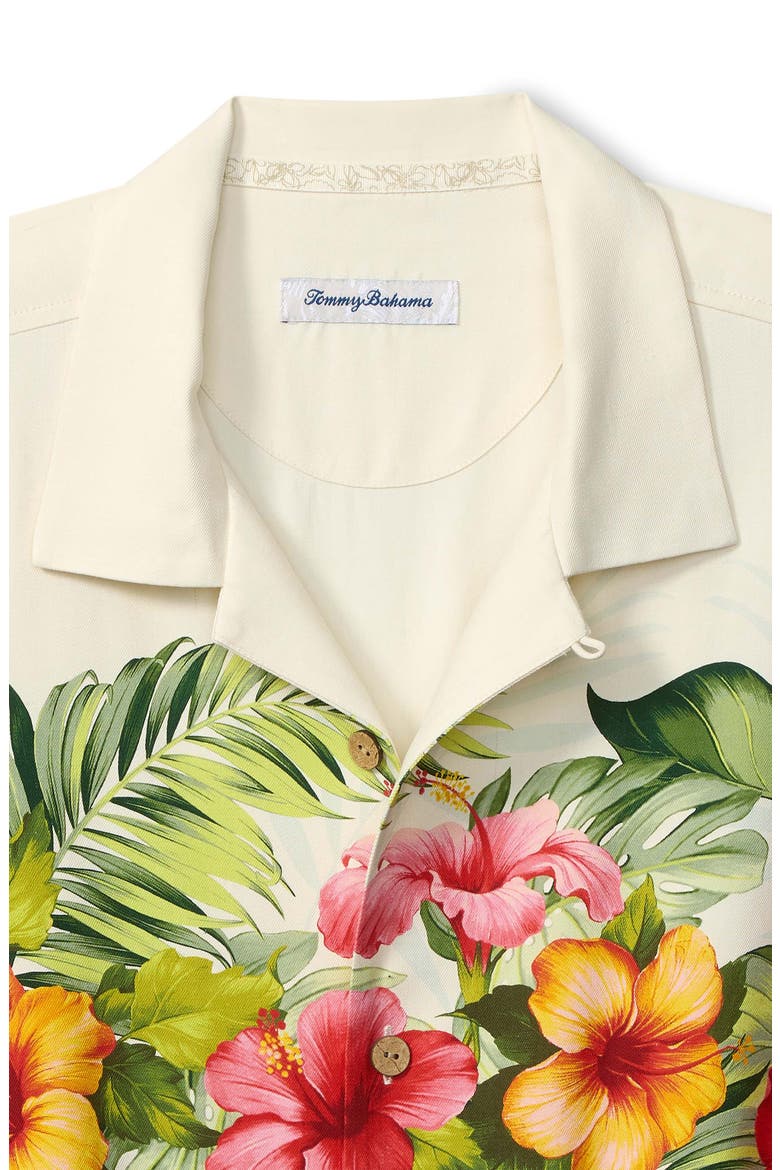 Island Blooms Silk Camp Shirt, Alternate, color, CONTINENTAL