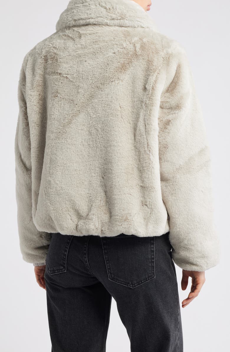 Save The Duck Jeon Water Repellent Reversible Faux Fur Jacket, Alternate, color, Rainy Beige