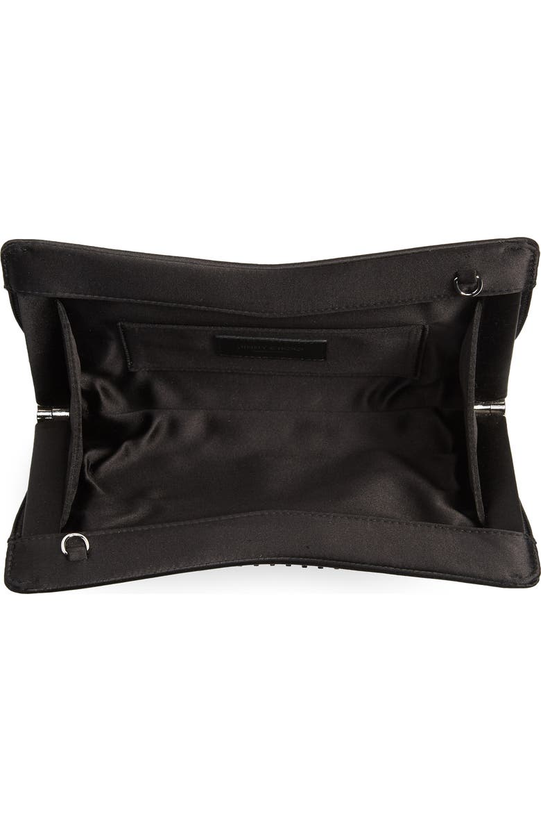 Jimmy Choo Satin Clutch with Crystal Tiara Bracelet, Alternate, color,
