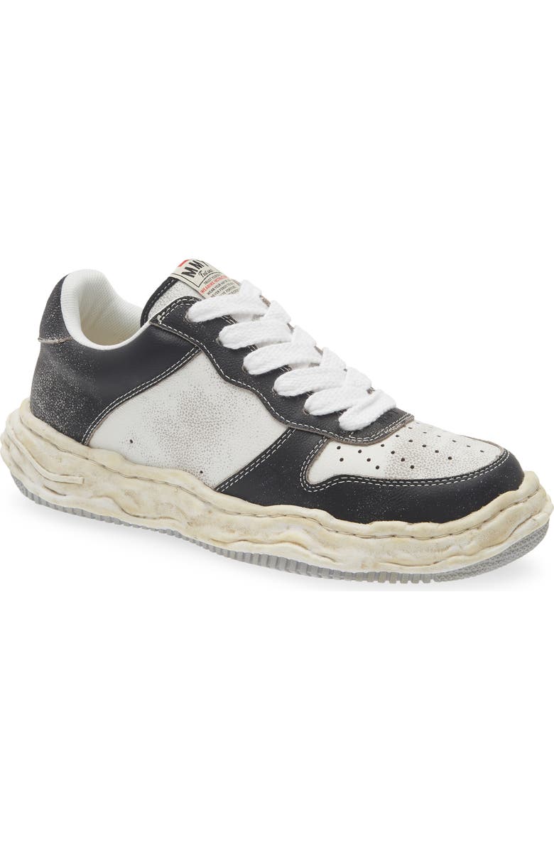 Maison MIHARA YASUHIRO Wayne OG Sole Leather Sneaker, Main, color, Black/ White