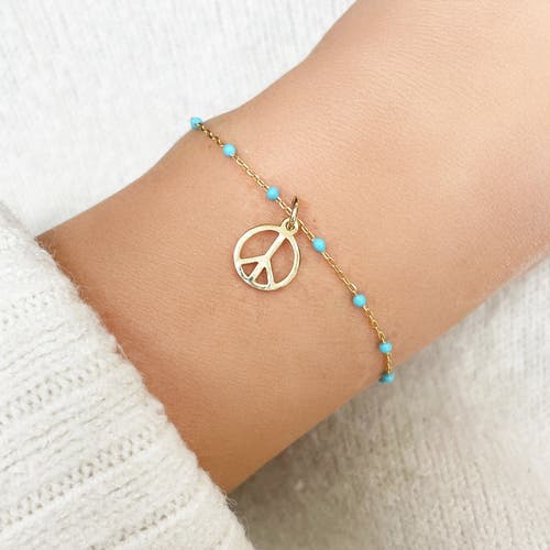 The Lovery Fine Jewelry Mini Gold Peace Charm In Gold
