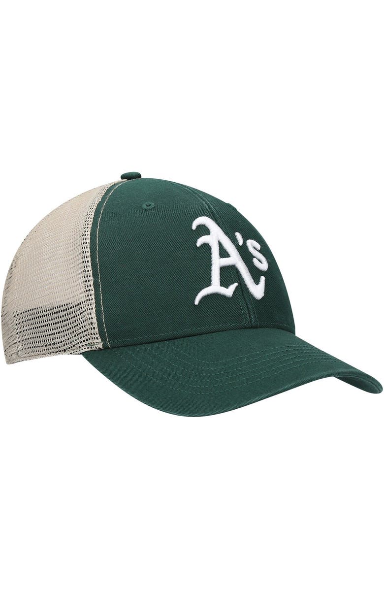 '47 Men's '47 Green/Natural Oakland Athletics Flagship Washed MVP Trucker Snapback Hat, Alternate, color, 