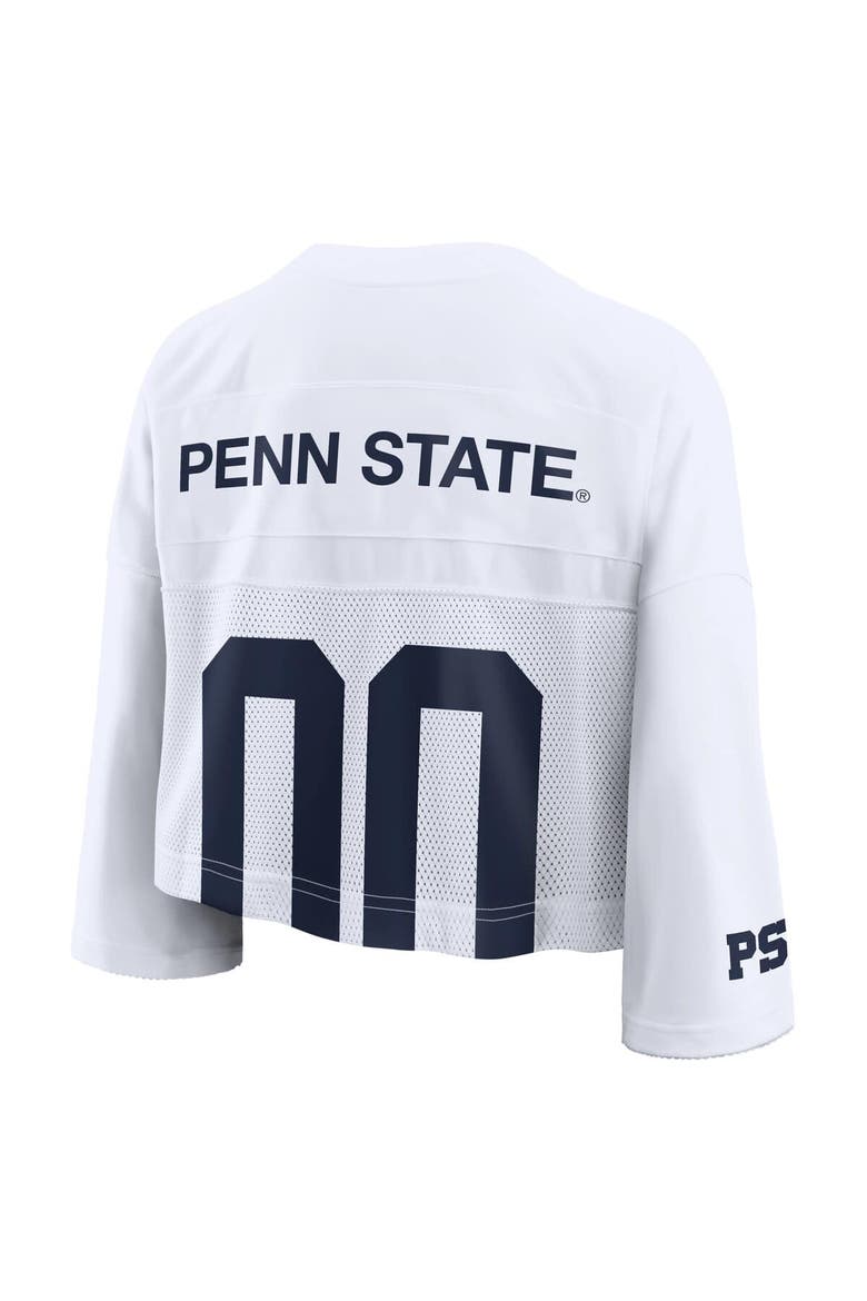 Women's Nike White Penn State Nittany Lions Cropped Mesh Dri-FIT Fashion Jersey, Alternate, color, White