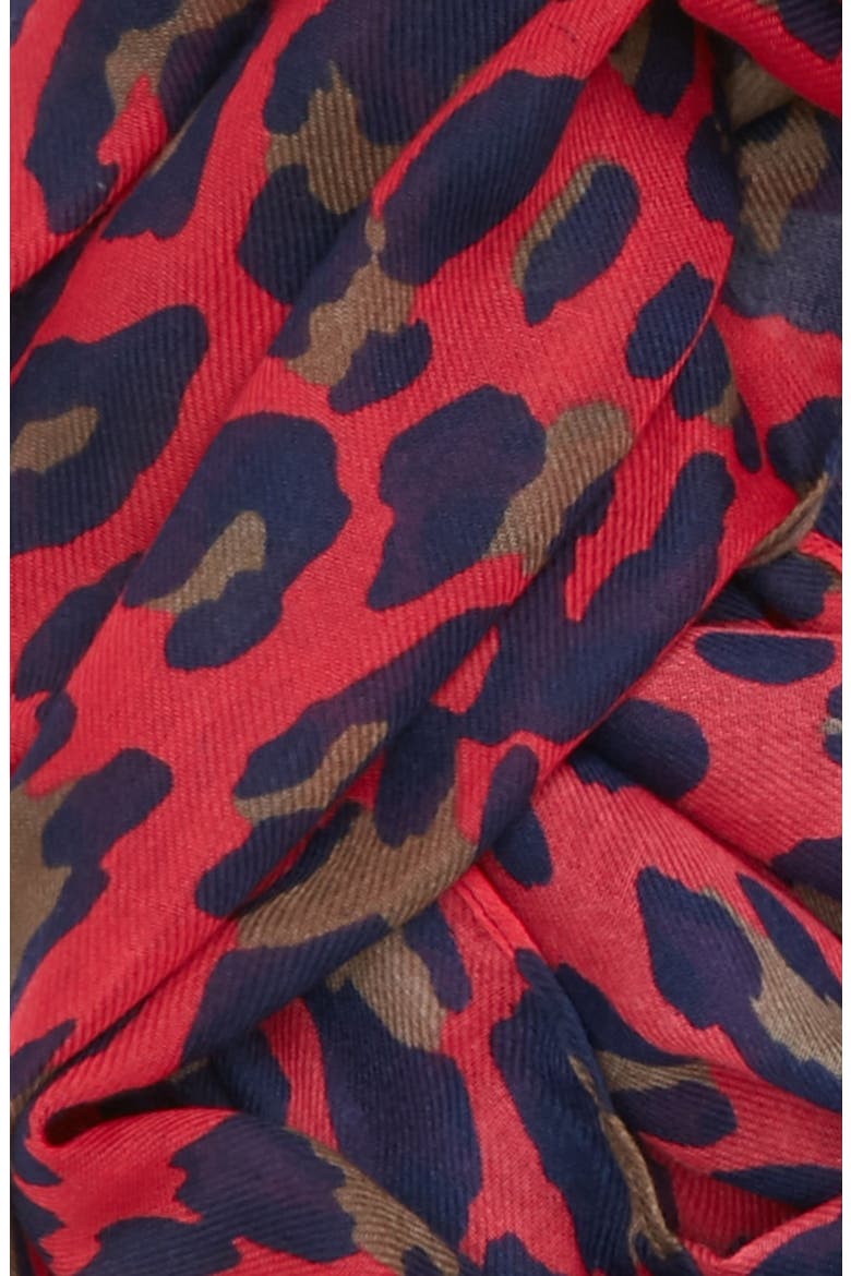 Cheetah Print Infinity Scarf, Alternate, color, FUCHSIA