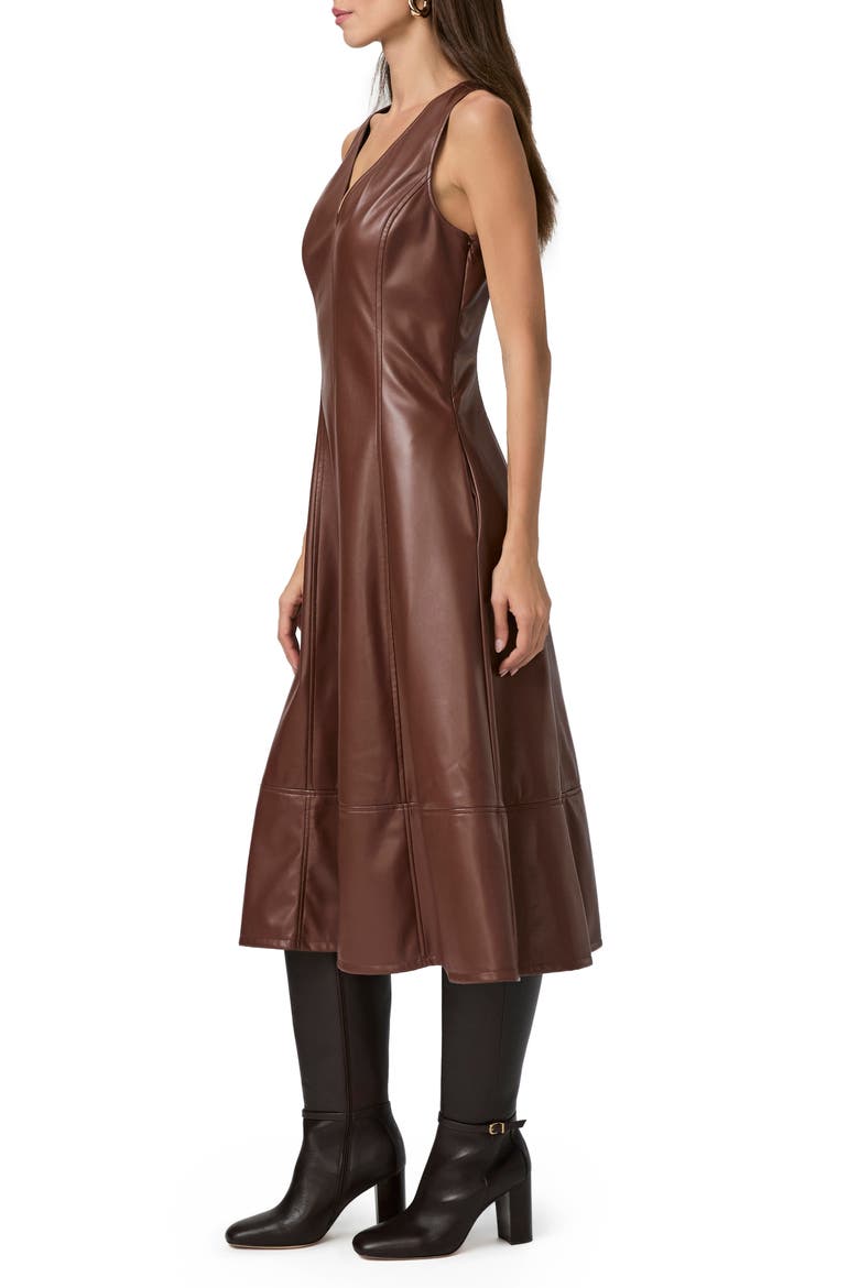 fate faux leather dress Fate Sleeveless Faux Leather Tiered Dress | Black