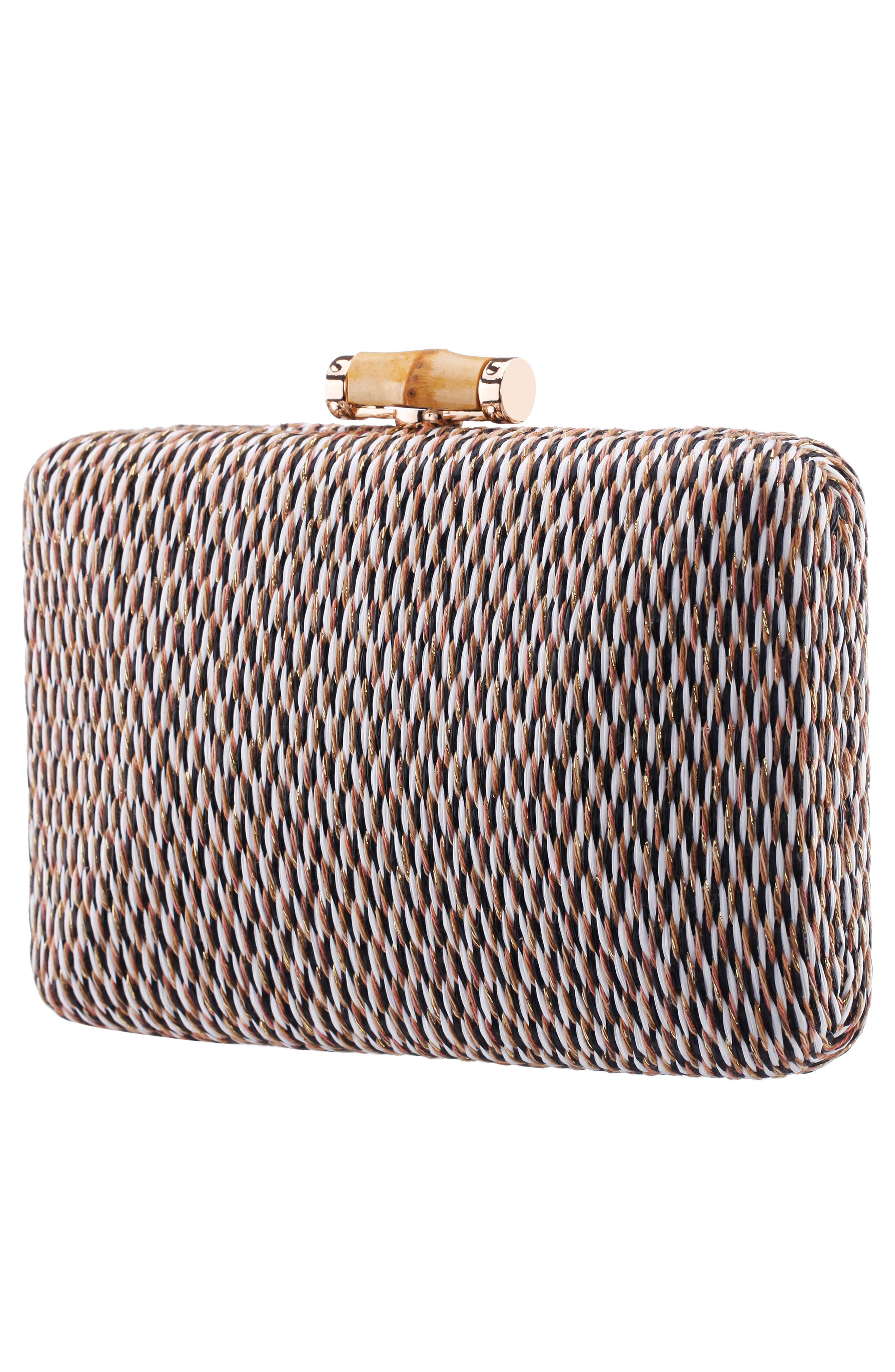 Nina Malia Frame Clutch, Alternate, color, Neutral Multi