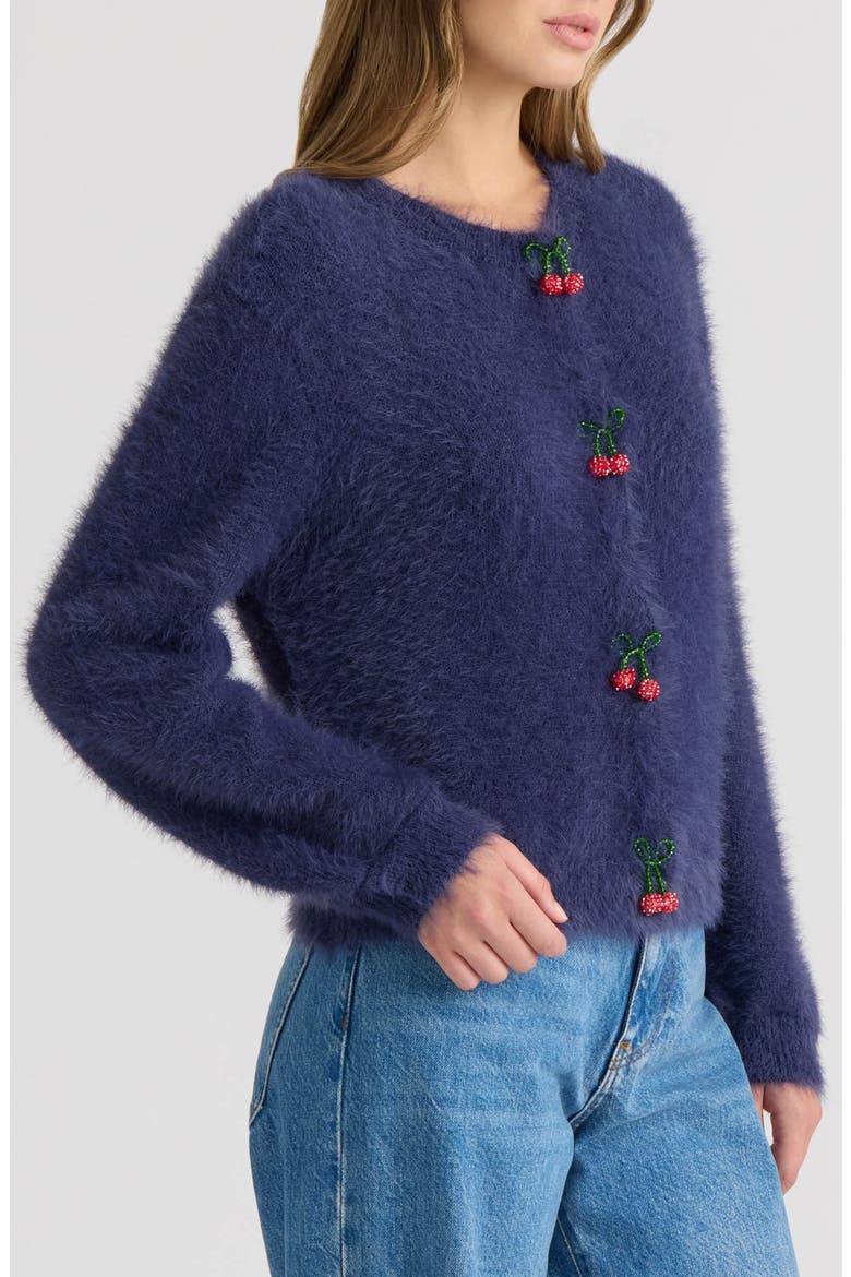 Cherry Front Cardigan, Alternate, color, DENIM BLUE