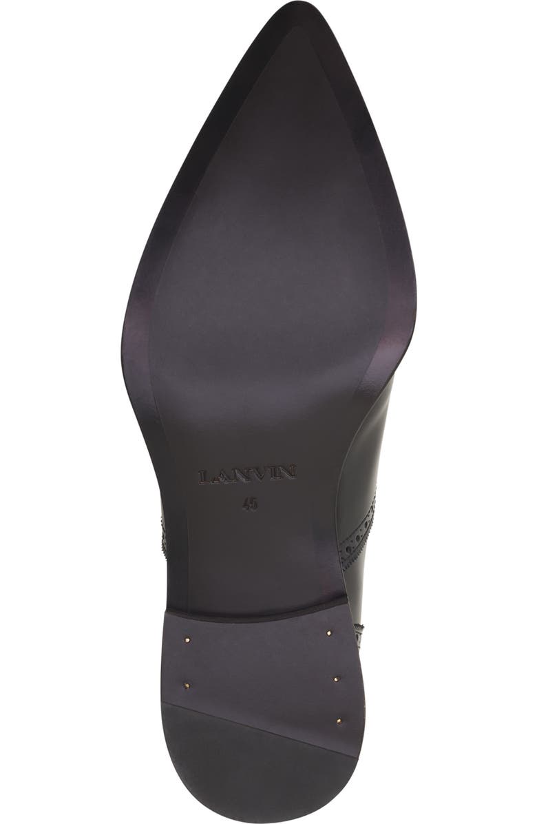 Lanvin Brogue Oxford Shoe In Shiny Leather, Alternate, color, Black