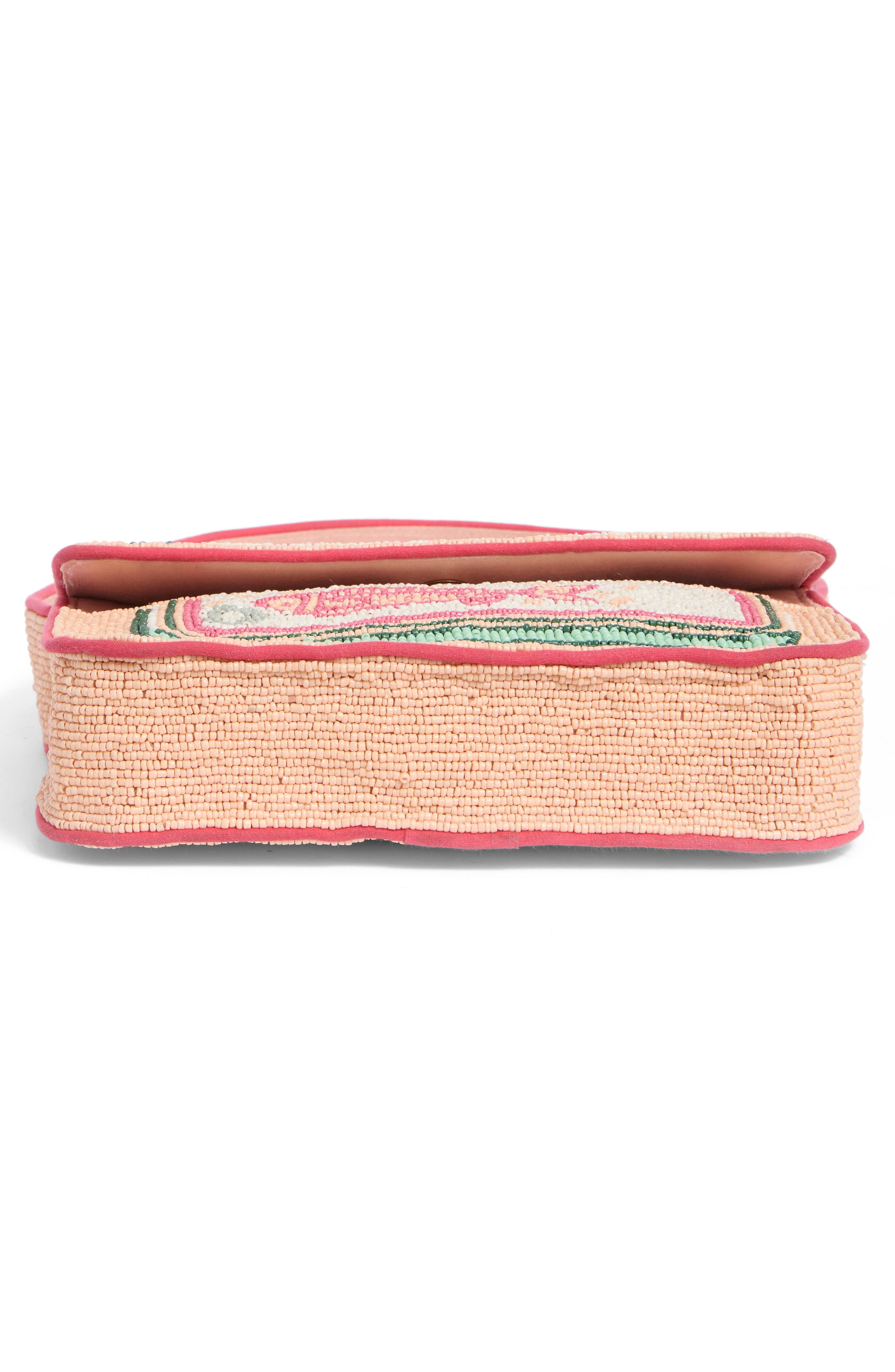 Collection XIIX Beaded Canned Sardines Shoulder Bag, Alternate, color, Coral