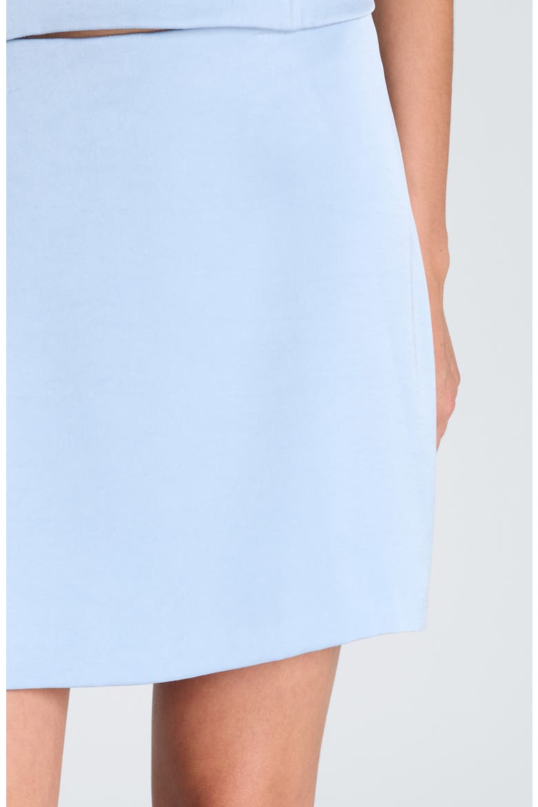 Double Faced Satin Miniskirt, Alternate, color, SERENE BLUE
