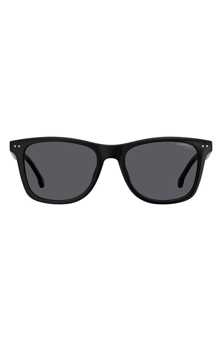 Carrera Eyewear 51mm Rectangle Sunglasses, Main, color, Black