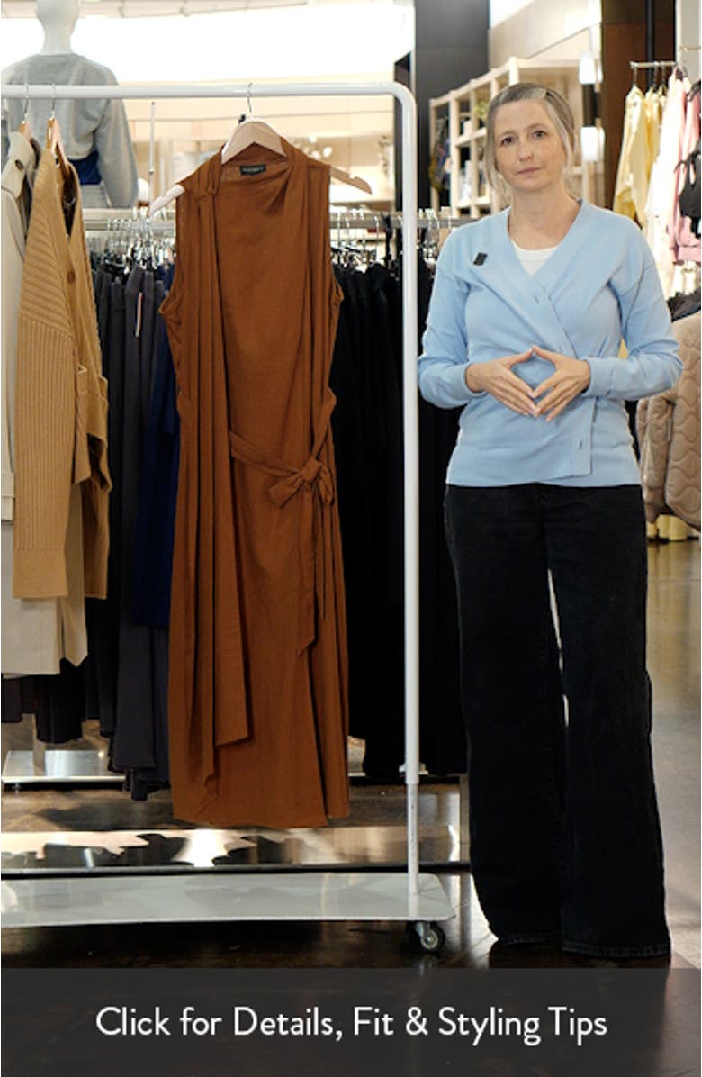 Sleeveless Linen Blend Midi Dress, sales video thumbnail