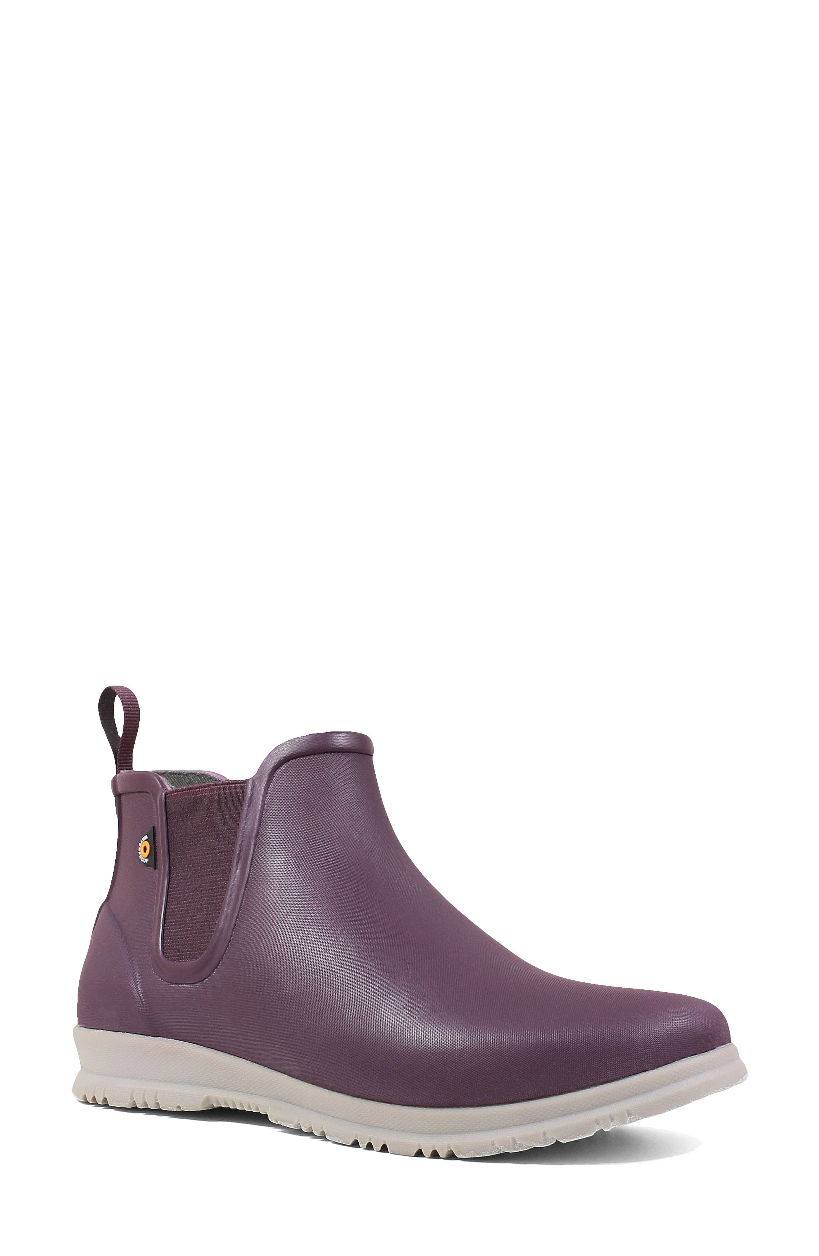 Sweetpea Chelsea Rain Boot, Main, color, PLUM