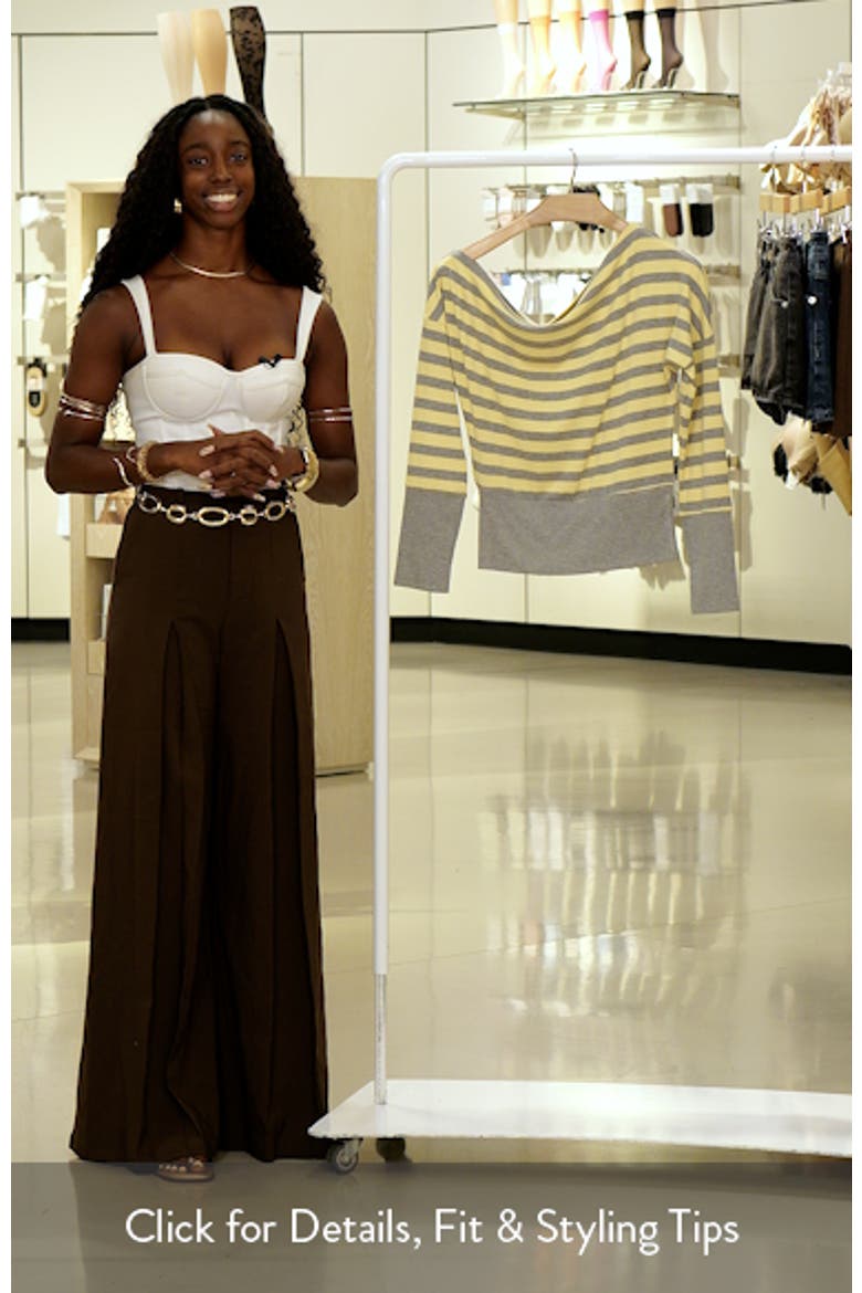 Marniee Stripe One-Shoulder Top video