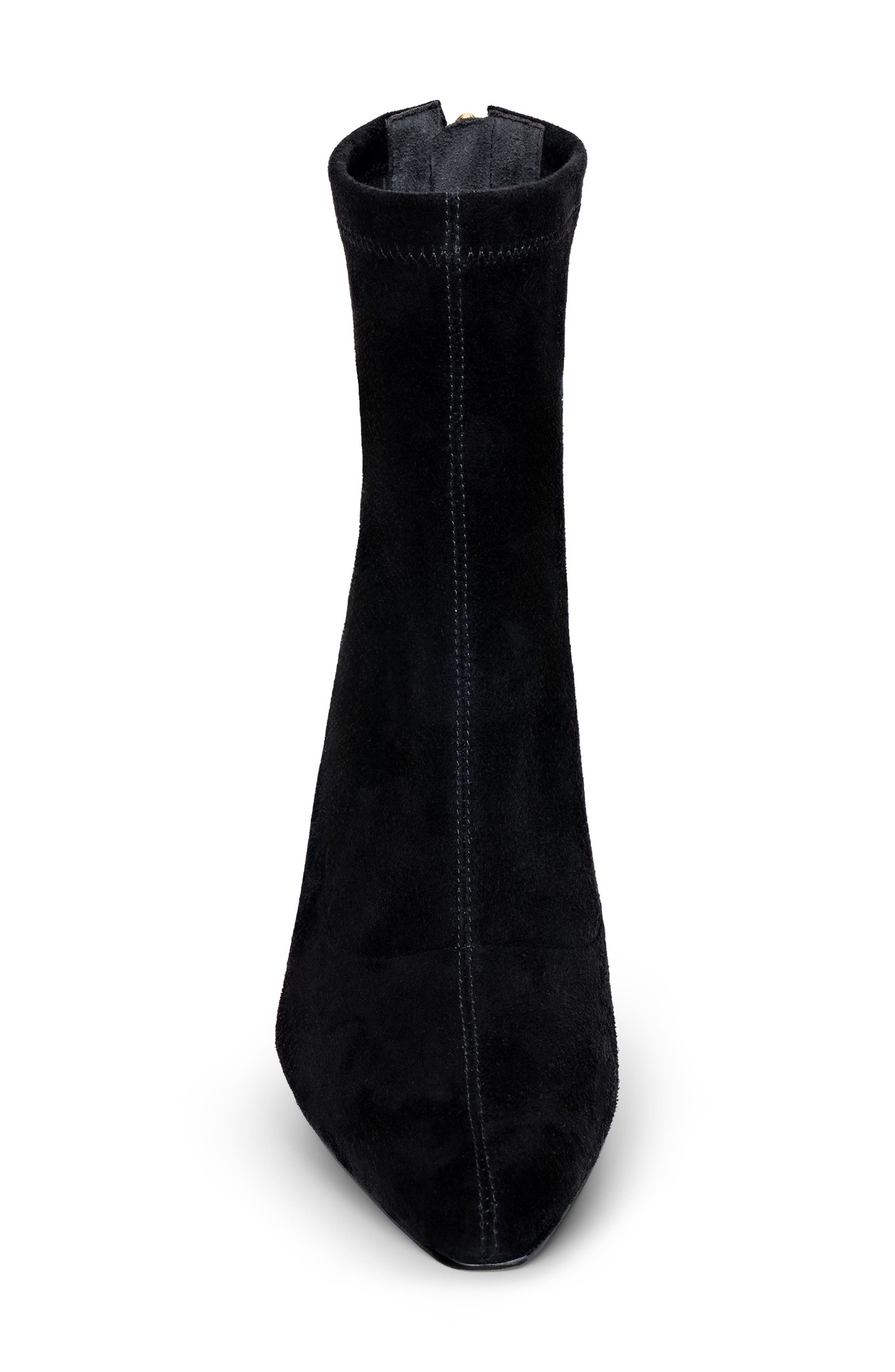 L'AGENCE Salome Bootie, Alternate, color, Black Suede
