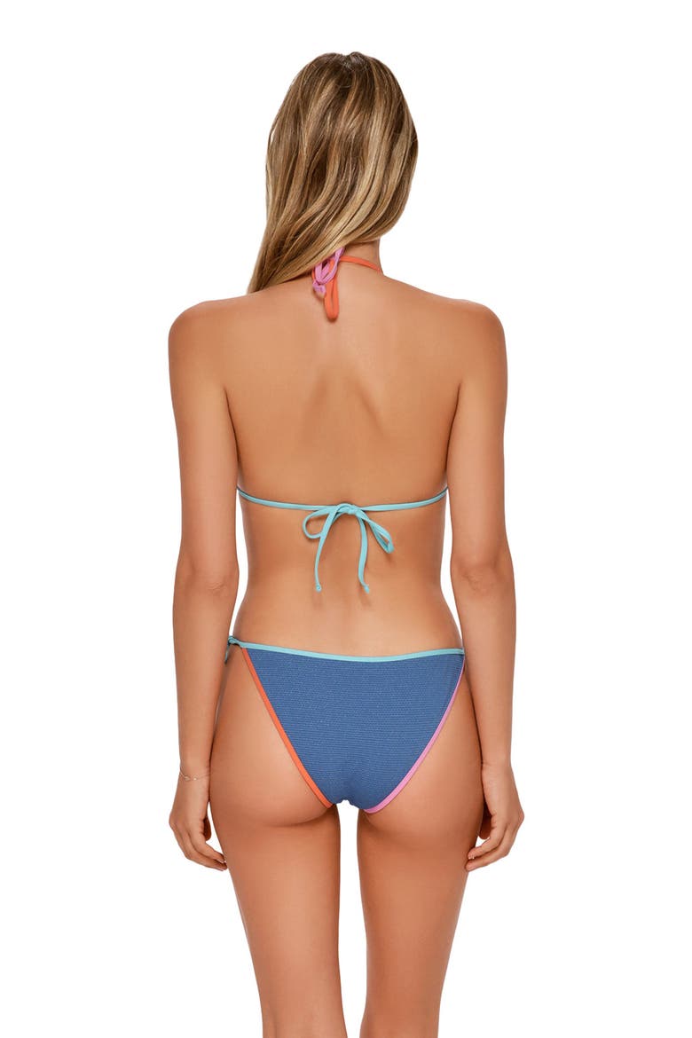 Trisha Triangle Bikini Swimsuit Top, Alternate, color, DESERT SKY LUREX