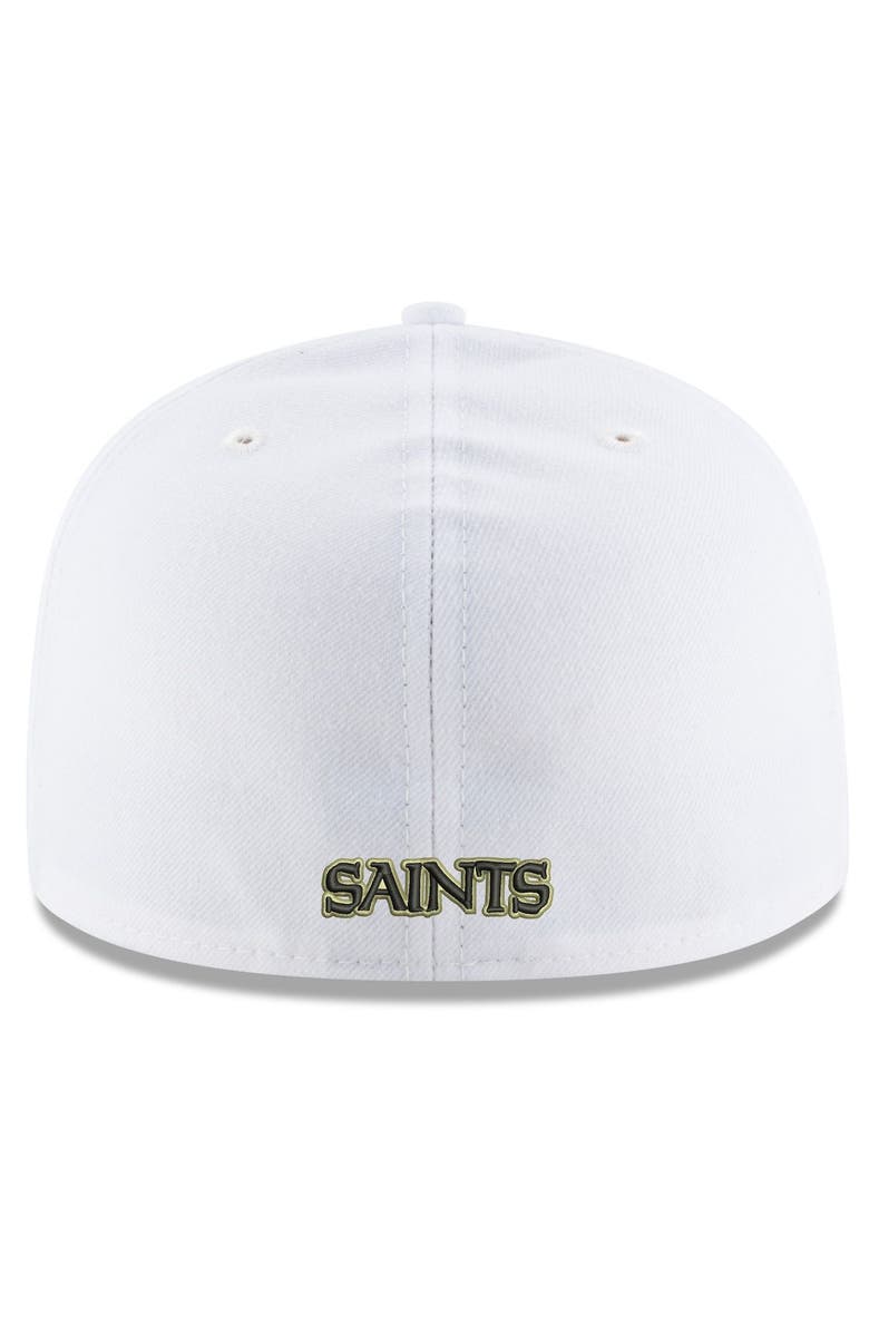 New Era Men's New Era White New Orleans Saints Omaha Alternate Logo 59FIFTY Fitted Hat, Alternate, color, White