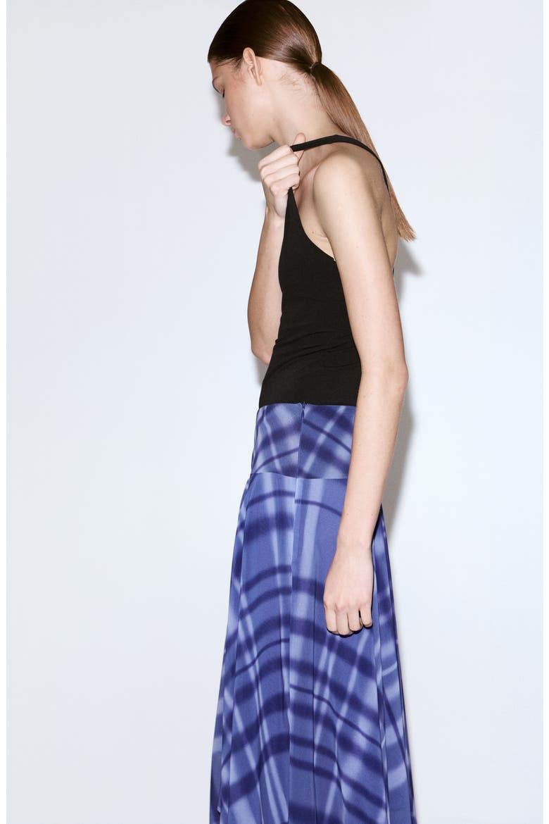 Maxi Flared Skirt, Alternate, color, BLUE