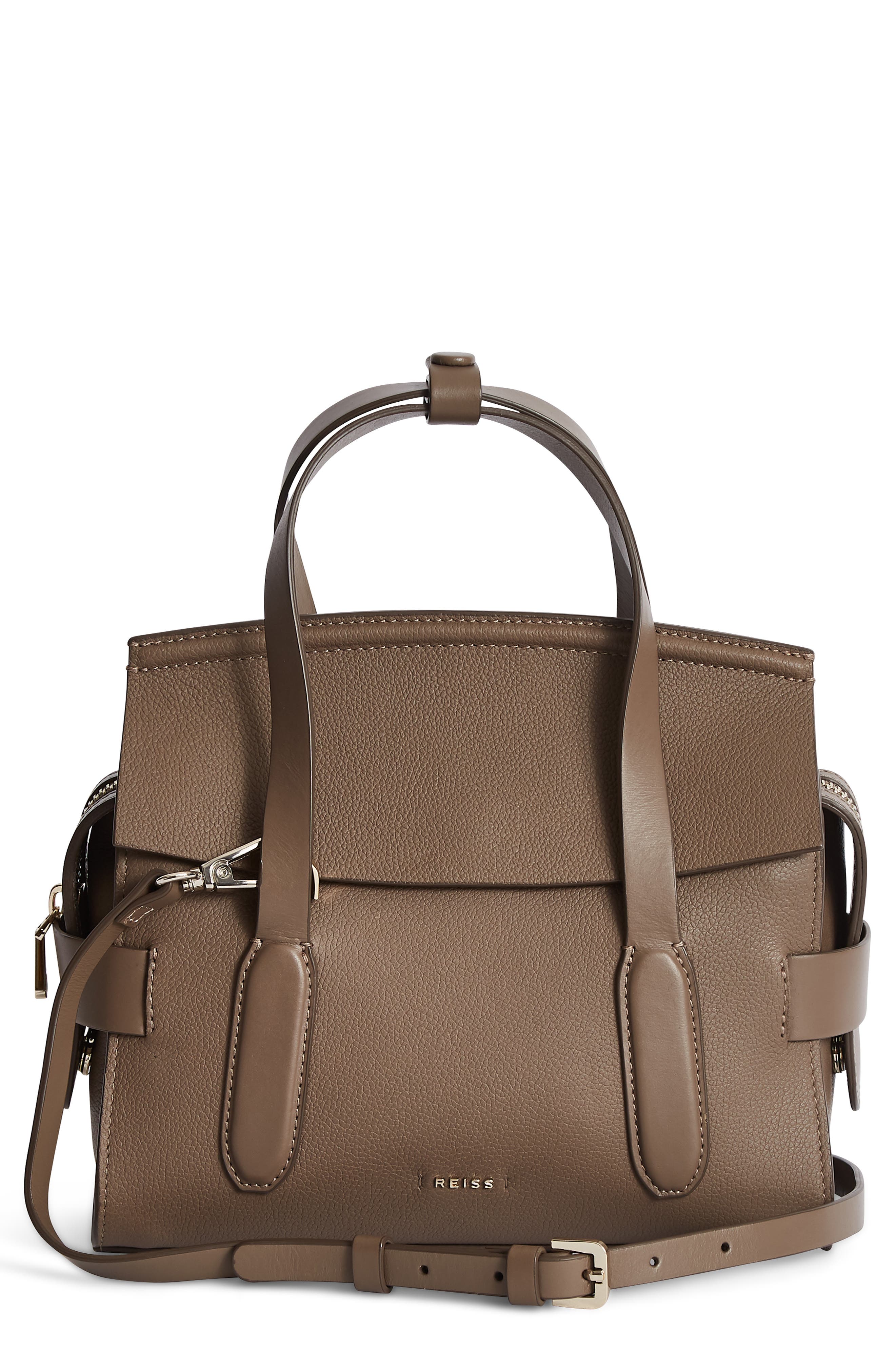 Reiss Sophie Leather Crossbody Bag, Main, color, 