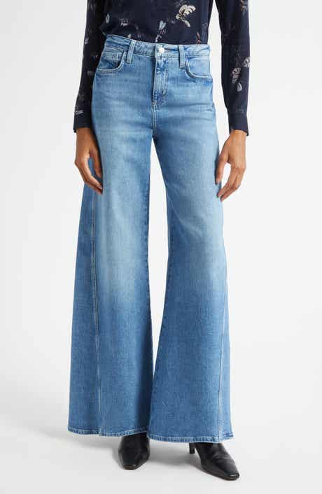 Beau Seamed High Waist Wide Leg Jeans