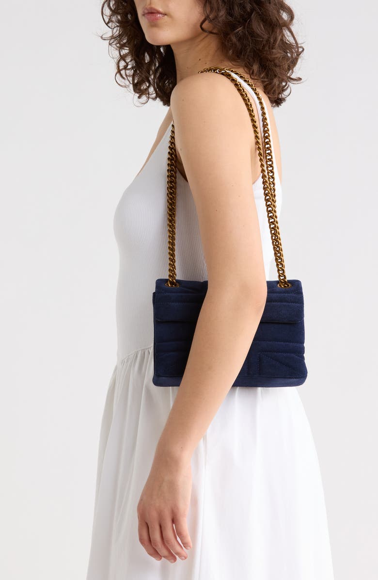 Kurt Geiger London Mini Kensington Convertible Leather Crossbody Bag, Alternate, color, Navy