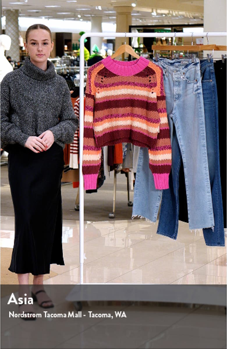 Devon Stripe Crop Sweater, sales video thumbnail