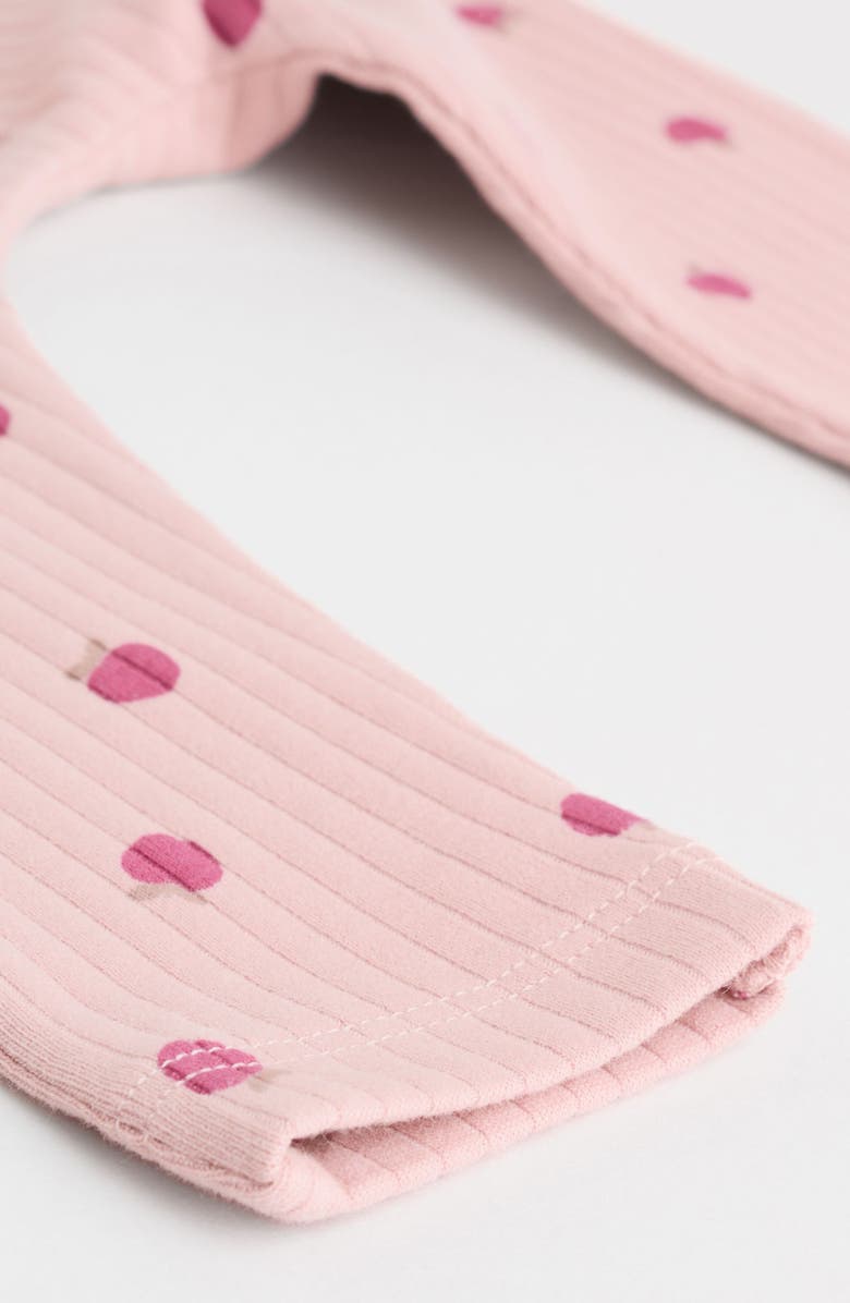 NEXT Kids' 3-Pack Rib Top & Leggings Sets, Alternate, color, Chocolate/Pink/White