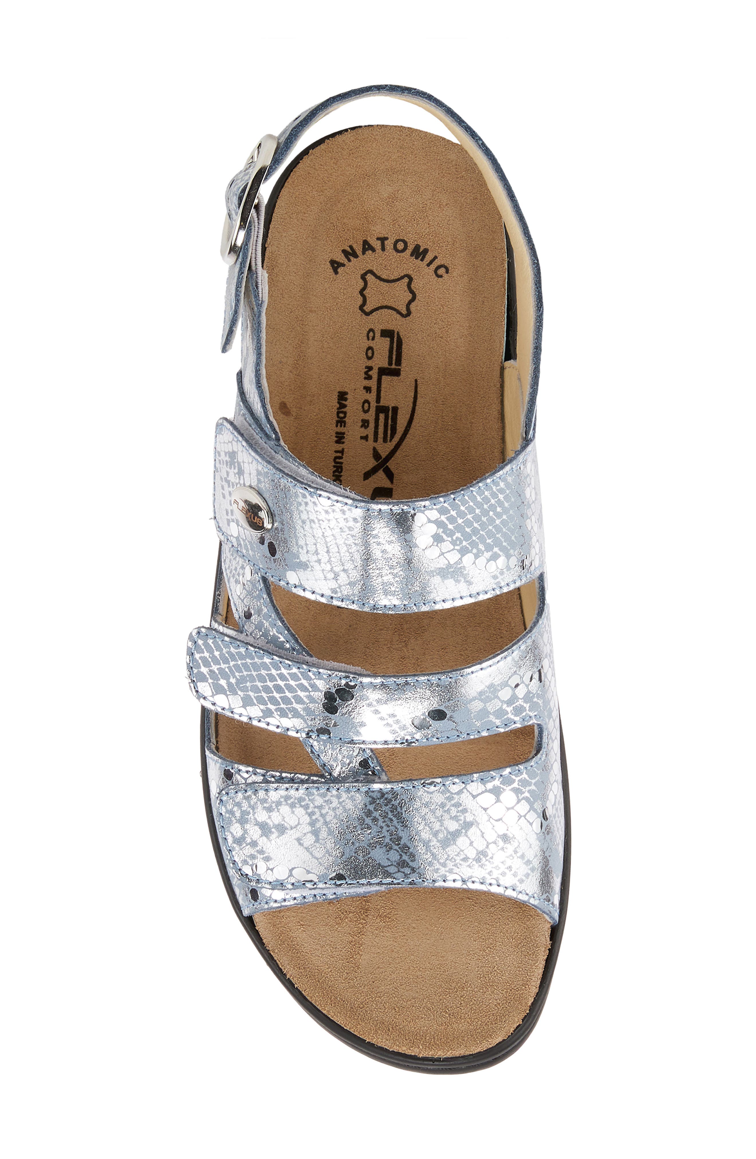 Acamar Snakeskin Print Slingback Sandal, Alternate, color, BLUE MULTI