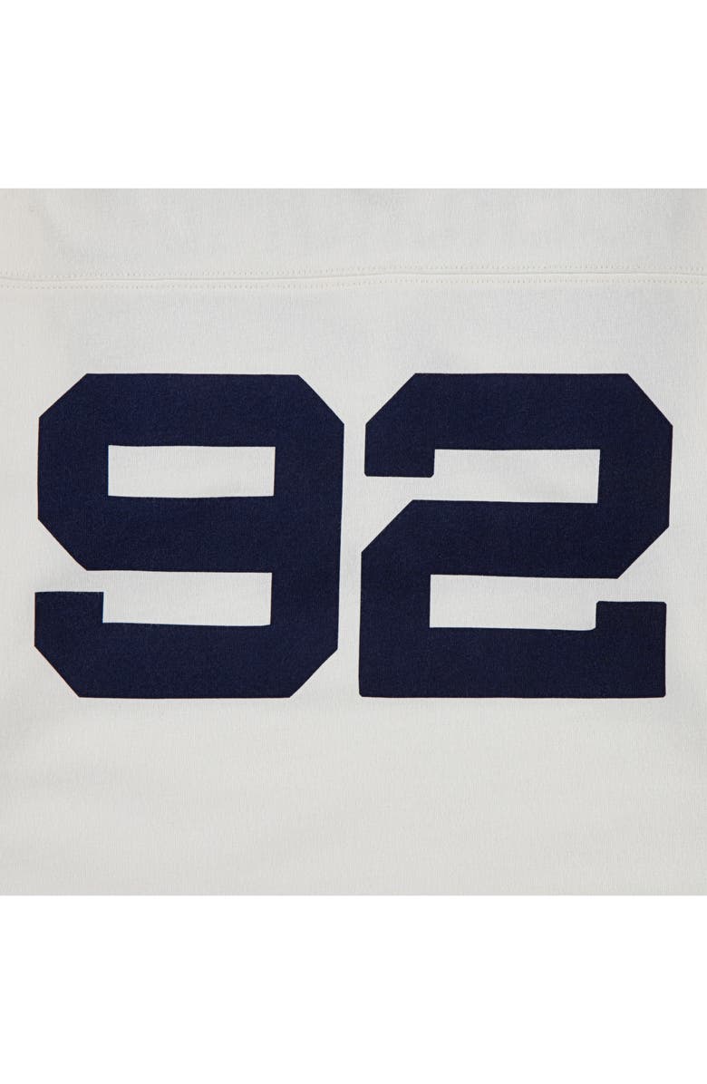 abercrombie kids Kids' Long Sleeve Football Hangdown Graphic T-Shirt, Alternate, color, Jet Stream