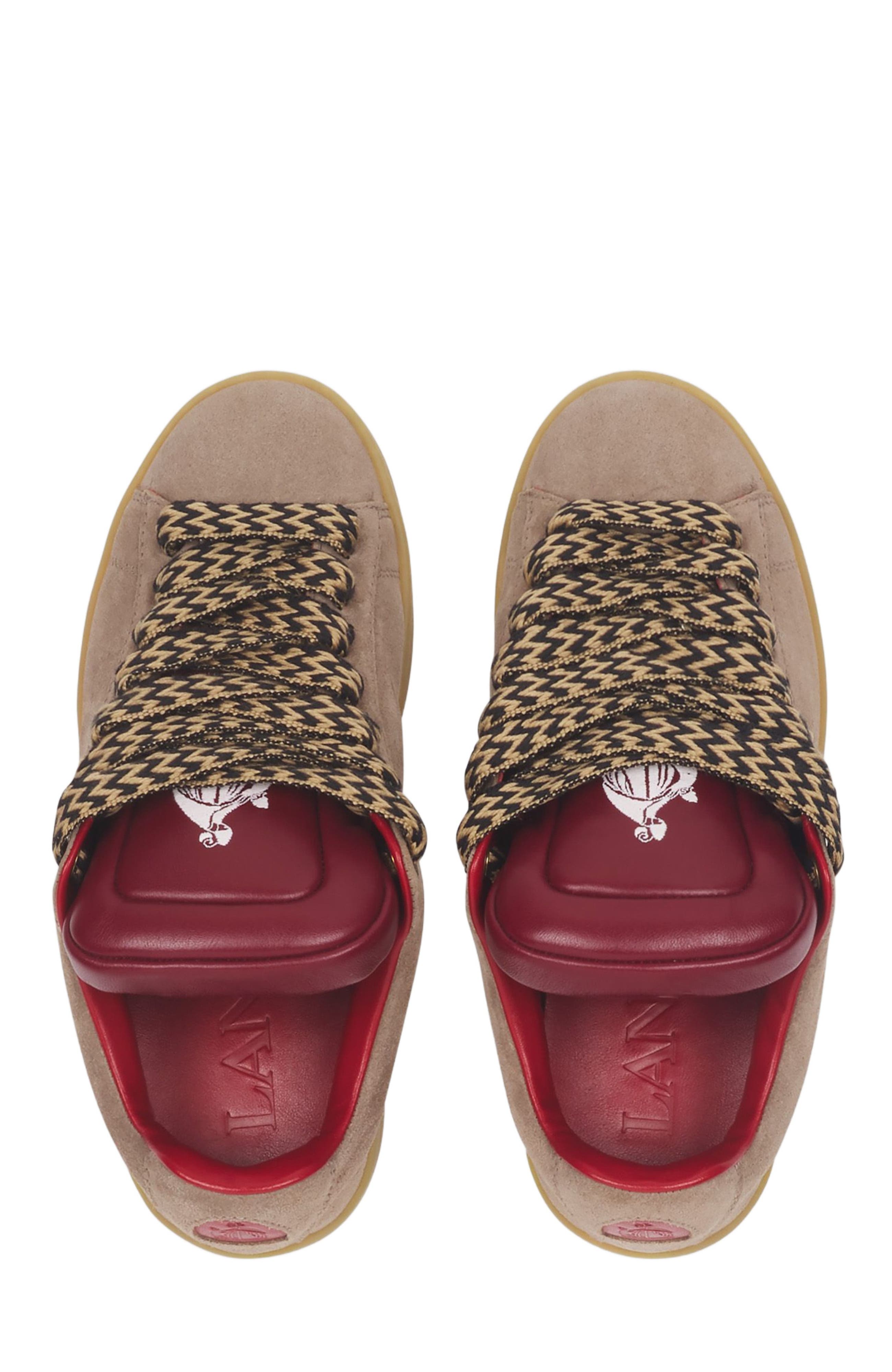 Lanvin x FUTURE HYPER CURB SNEAKERS IN LEATHER AND SUEDE FOR WOMEN, Alternate, color, 