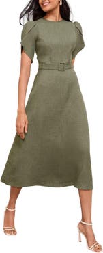 Friends Like These Petal Sleeve Midi Dress