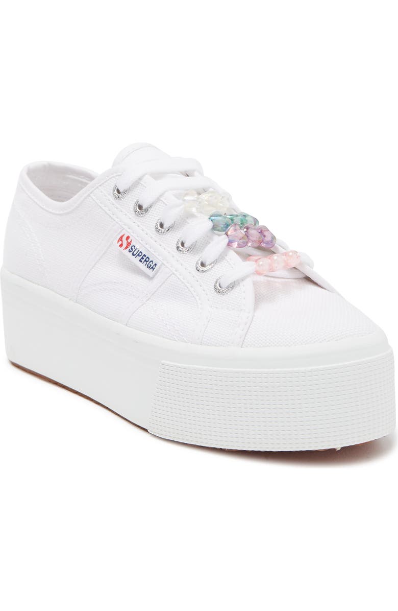 Superga Beaded Canvas Platform Sneaker, Main, color,