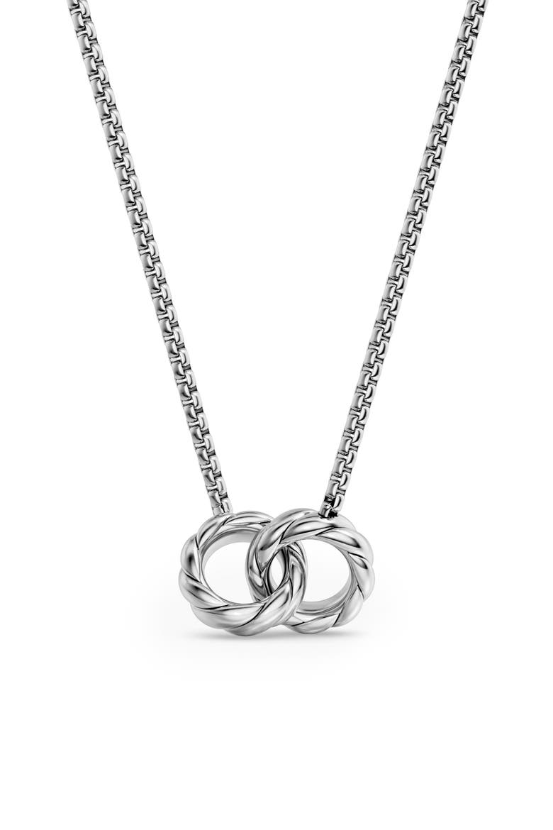 Sculpted Cable Linked Pendant Necklace, Alternate, color, SILVER