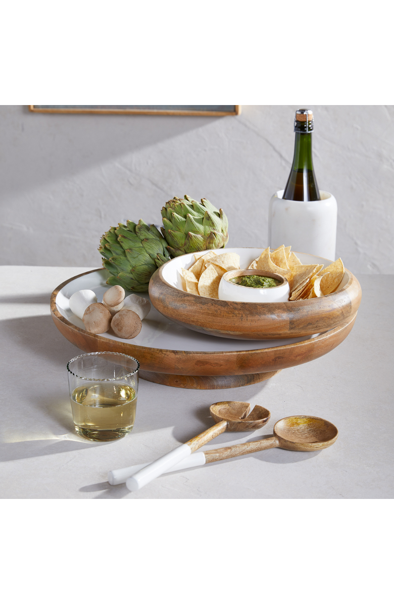 Be Home Madras Curva Lazy Susan, Alternate, color, Natural