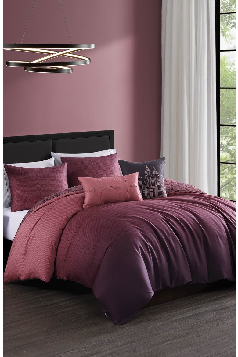 Mauve Dreams Cotton Sateen Comforter Set, Alternate, color, PURPLE