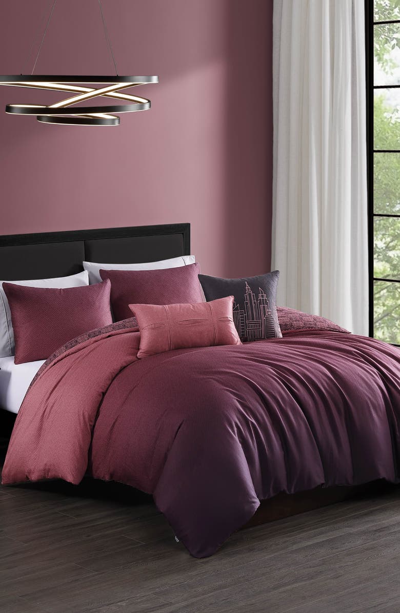 Bebejan Mauve Dreams Cotton Sateen Comforter Set, Alternate, color, Purple