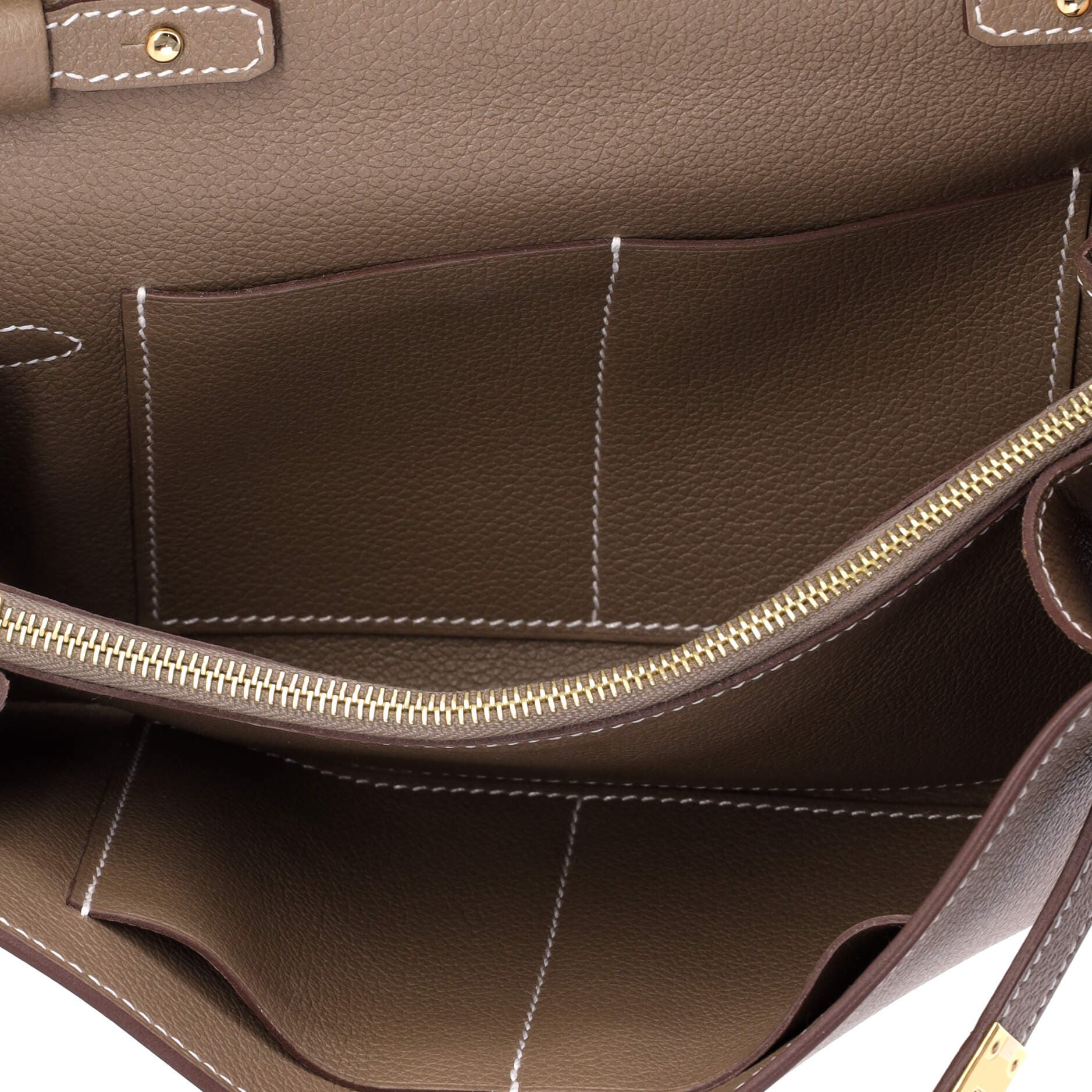 Pre-Owned Hermes Kelly To Go Wallet Evercolor, Alternate, color, Etoupe